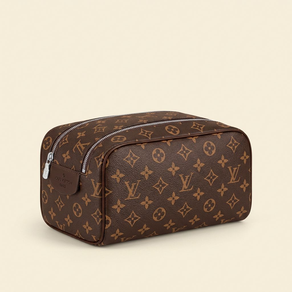 Necessaire Louis Vuitton com Forro de Cetim completa